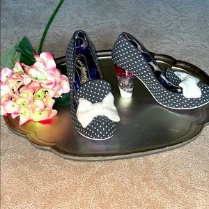 Irregular Choice polka dot heels, size 8.5